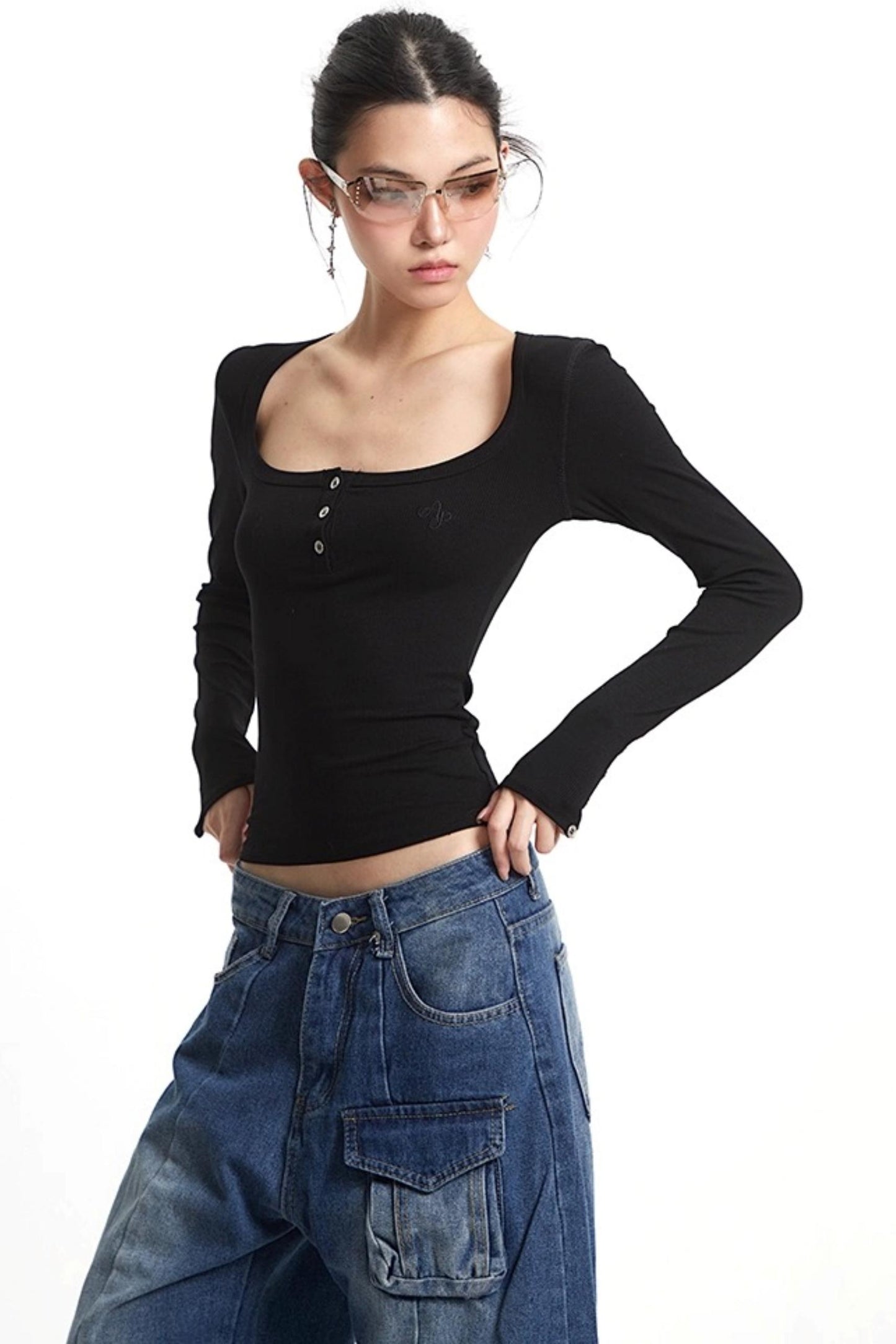 Stretch U-Neck Shirt