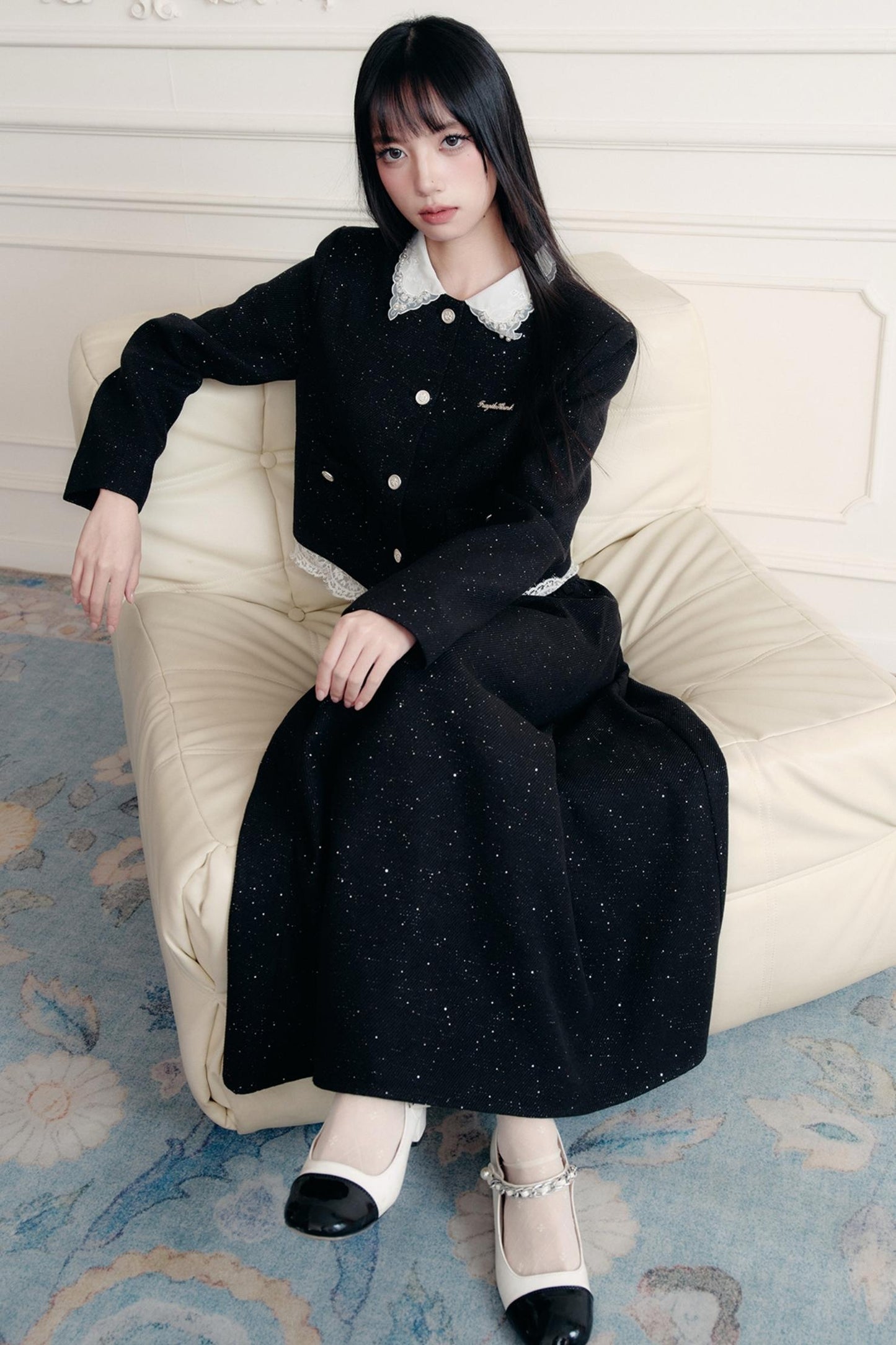 Baroque Small Fragrance Suit Top & Skirt Set-Up