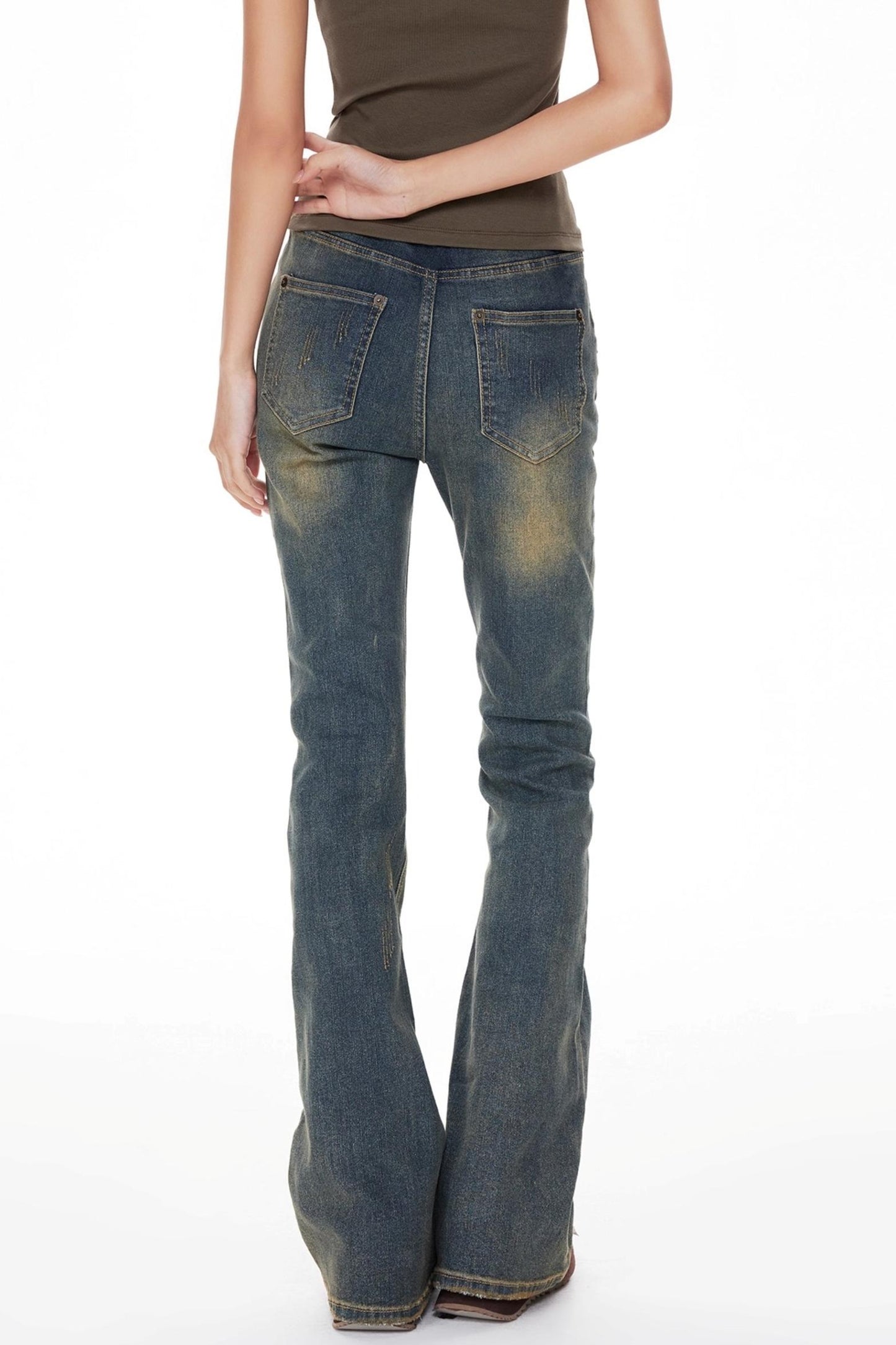Micro-Flared Wide-Leg Jeans