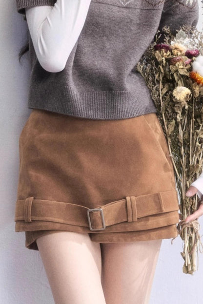 Vintage Suede Winter Skirt