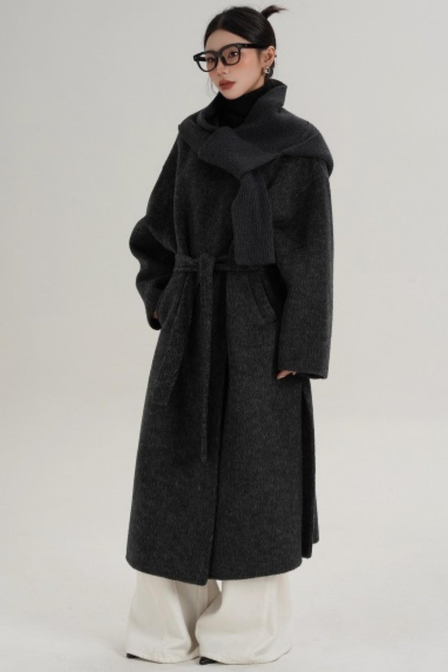 Hooded Double-Sided Wool Coat