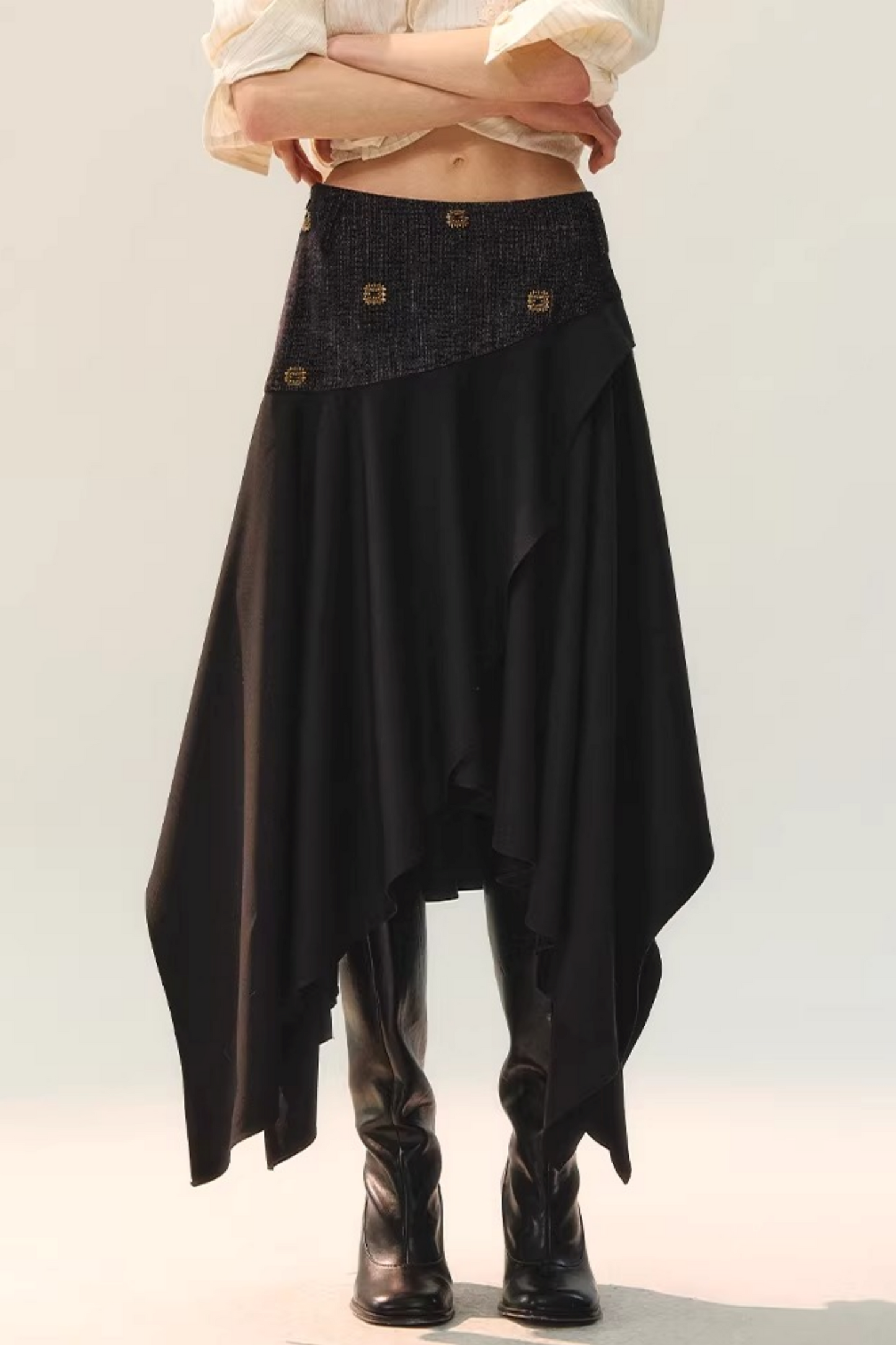 Beaded Retro V-Neck Vest Set