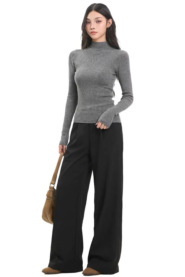 Black Knit Slimming Top