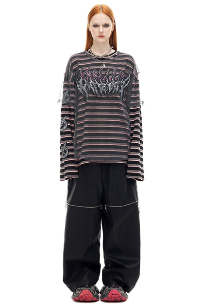 Striped Two Piece T-Shirt Set