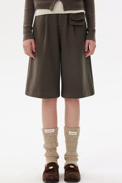 Casual Maillard Cropped Suit Pants