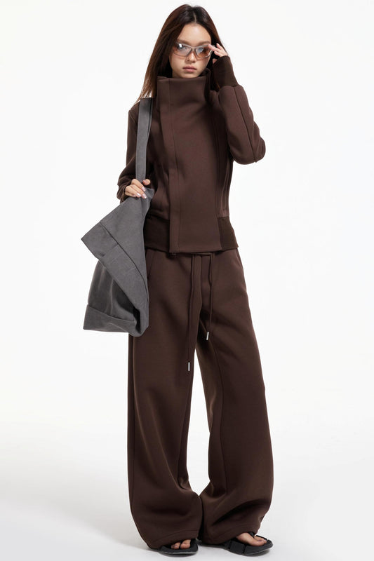 High Collar Slim Jacket Set-Up