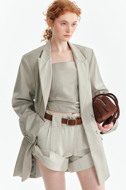 Fashionable Layered Suit Jacket Set-Up