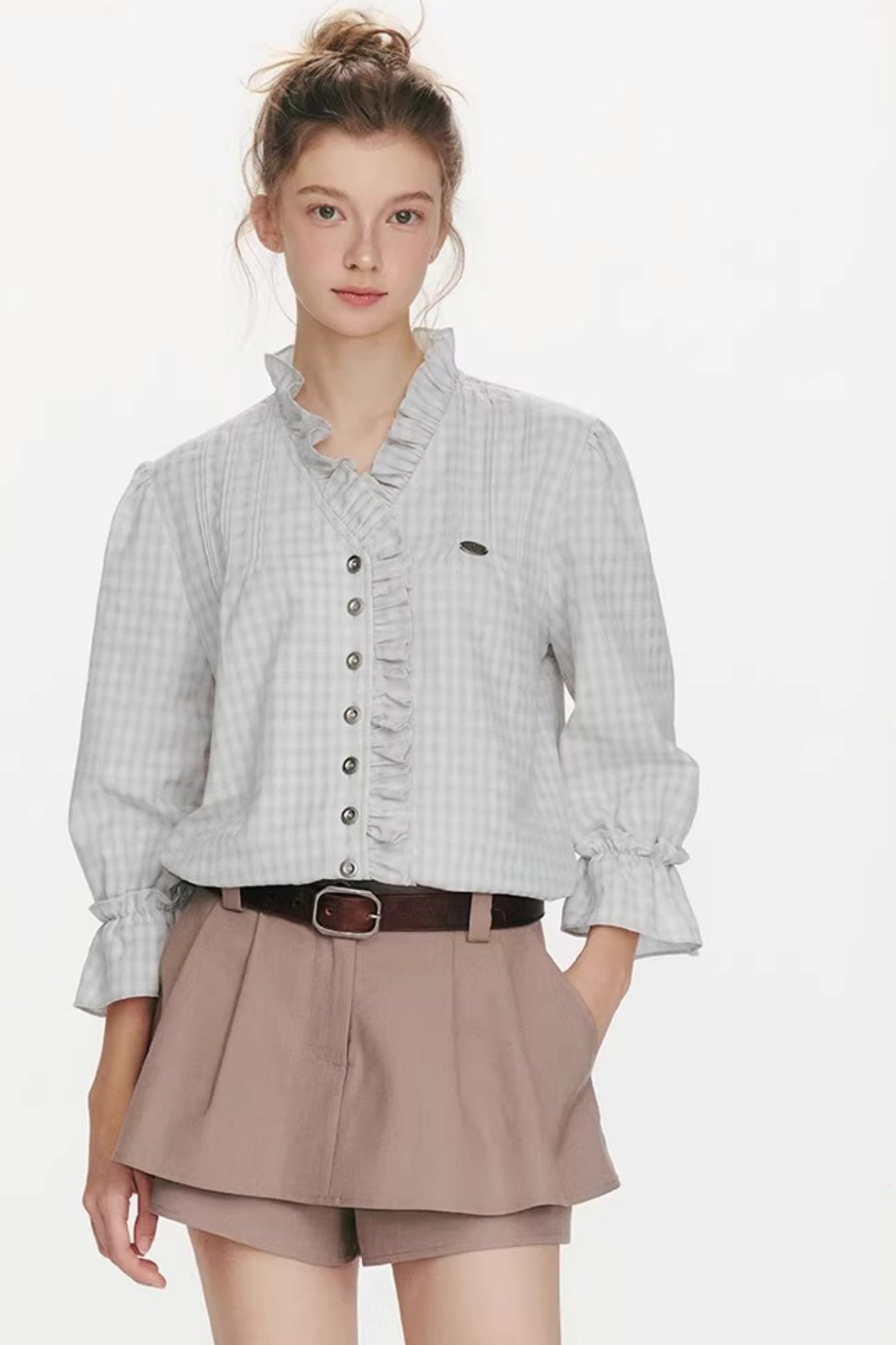 Flower Day Plaid Shirt