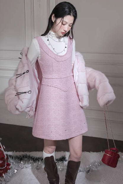 Glitter Tweed Tank Dress