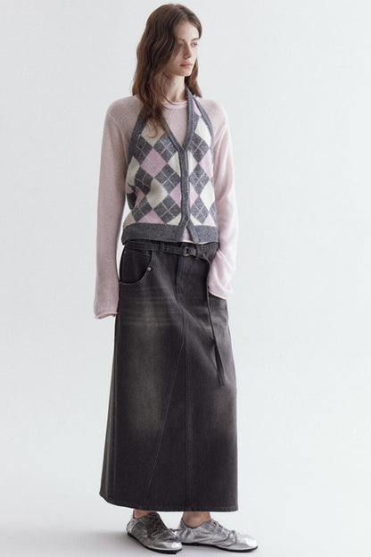 Wool Blend Quilted Vest Set