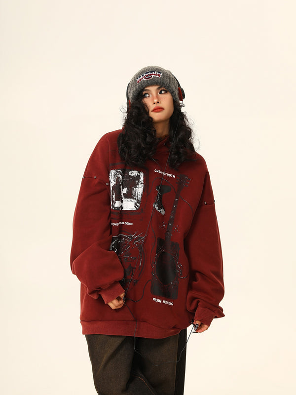 American Street Vintage Hooded Sweatshirt