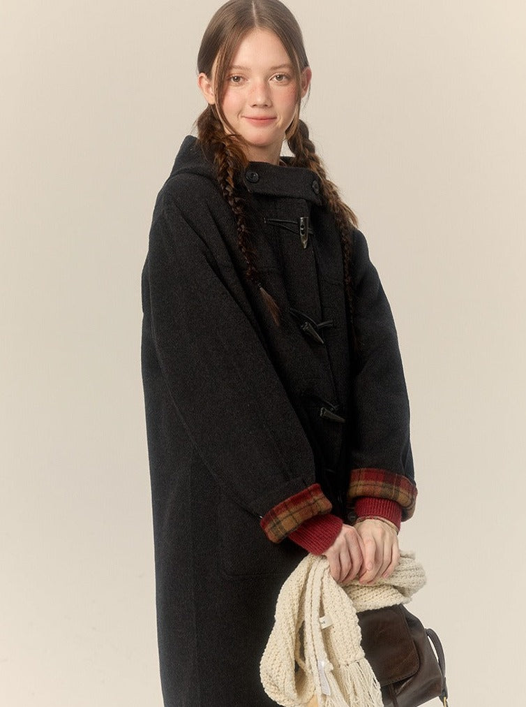 Wool Reversible Tweed Coat