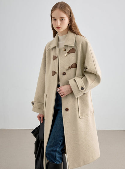 British Horn Padded Mid-Length Coat