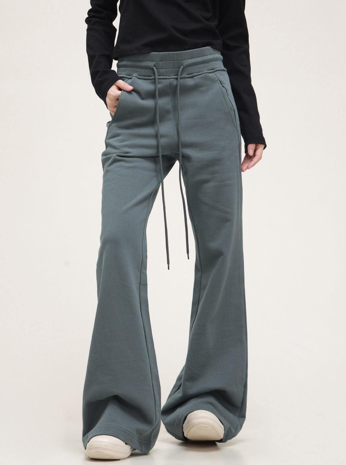 American Casual Pants Slim Slightly Flared Pants