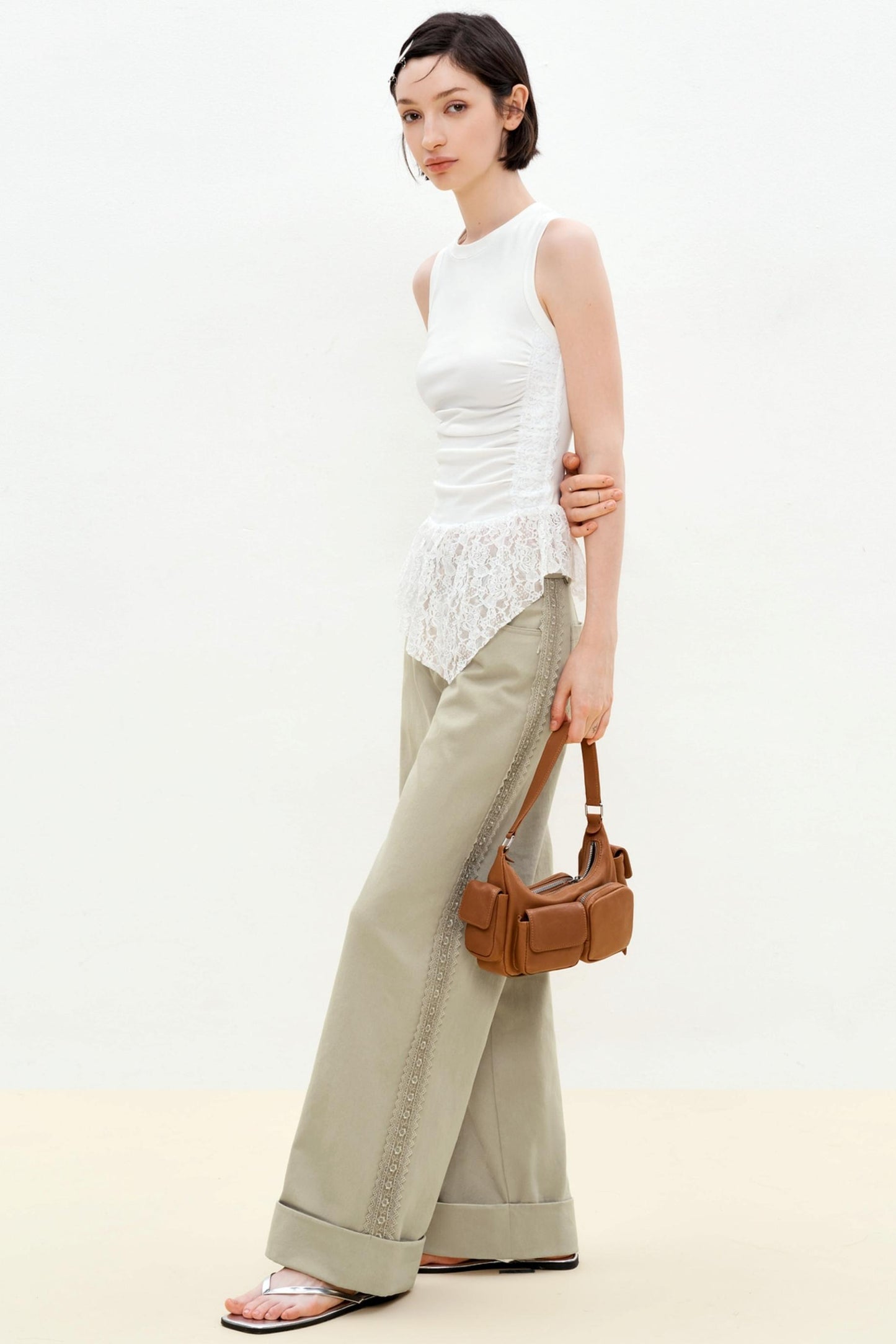 Summer Lace Asymmetrical Vest