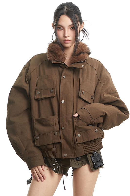 Vintage Paneled Dark Brown Jacket