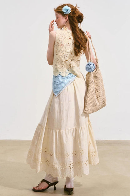 Bohemian Floral Crochet Skirt Set-Up