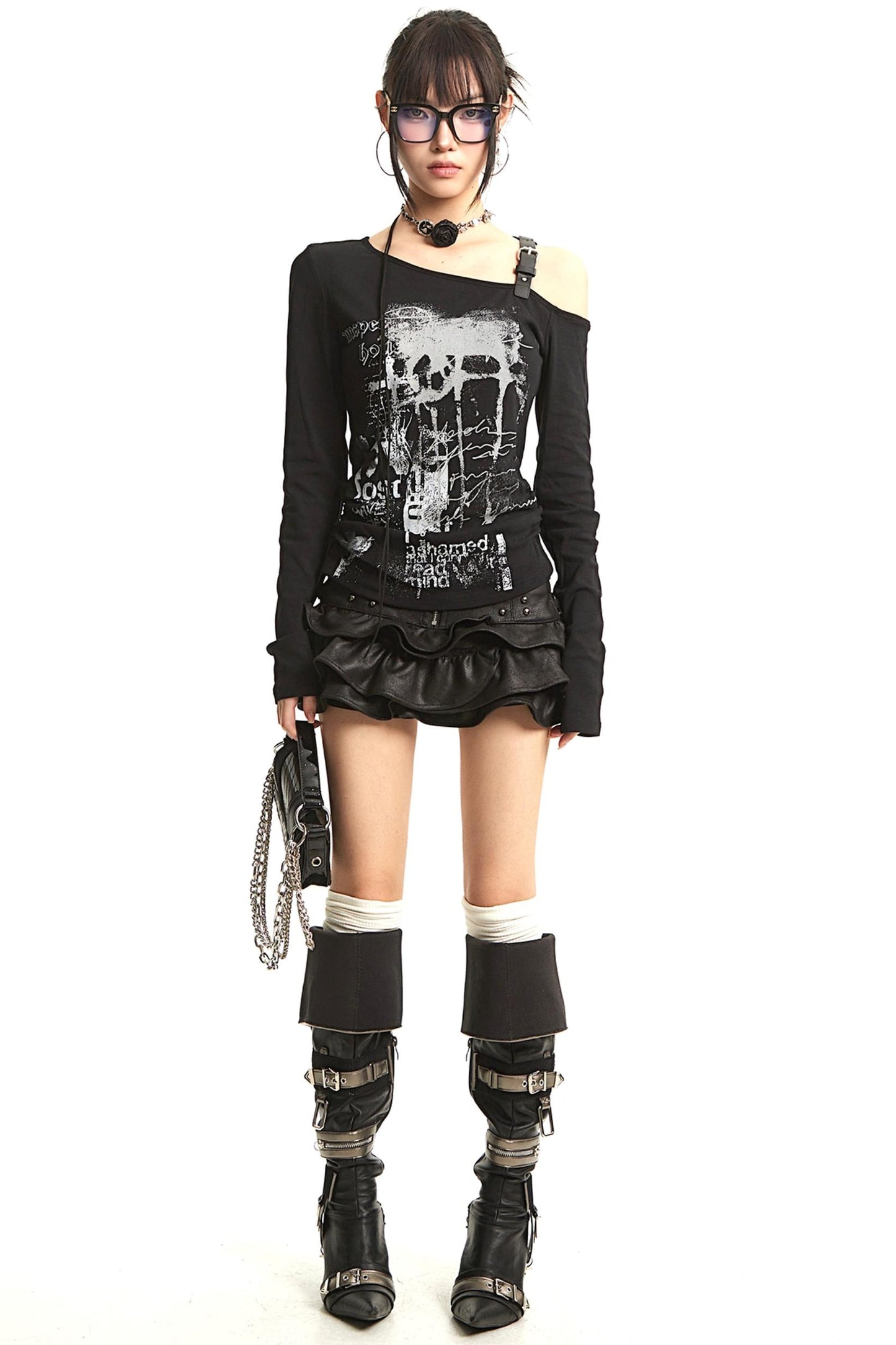 Shoulder Belt Buckle Spice Girl T-Shirt