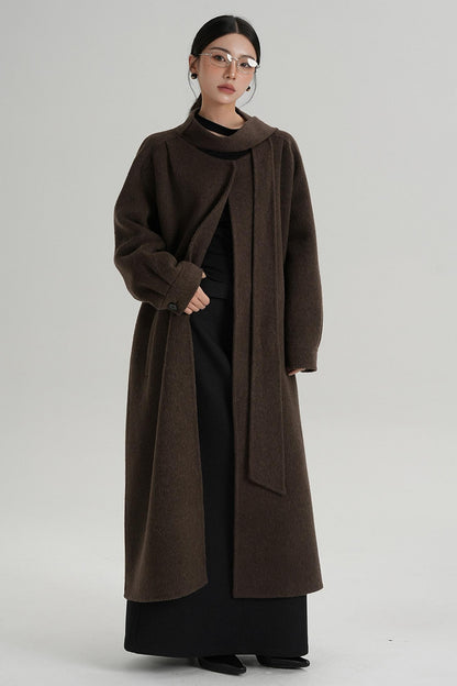 Temperament Woolen Long Coat