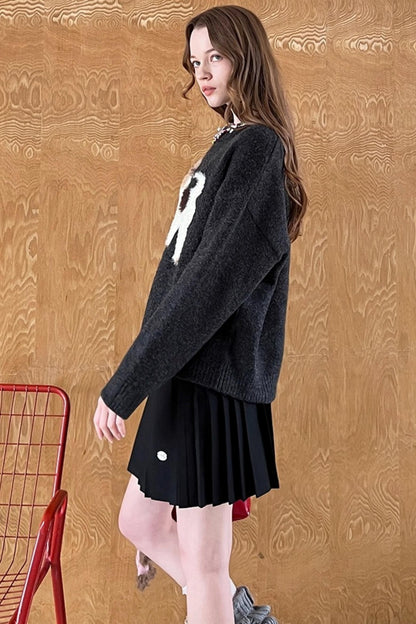 Puppy Jacquard Cloud Sweater