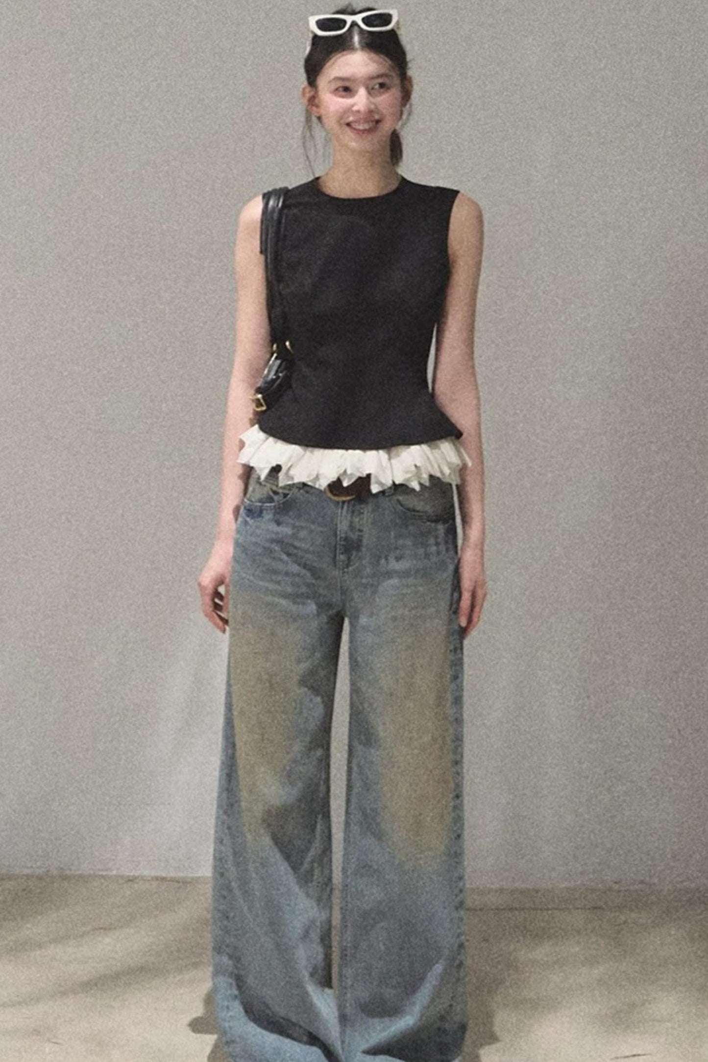 Vintage Hand-Painted Jeans Set