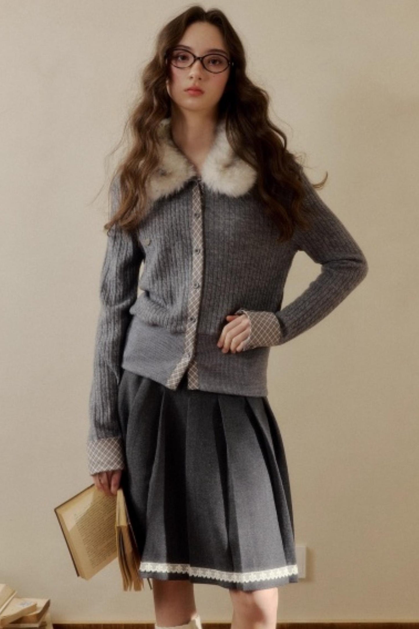 Retro Reindeer Plaid Sweater