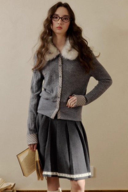 Retro Reindeer Plaid Sweater