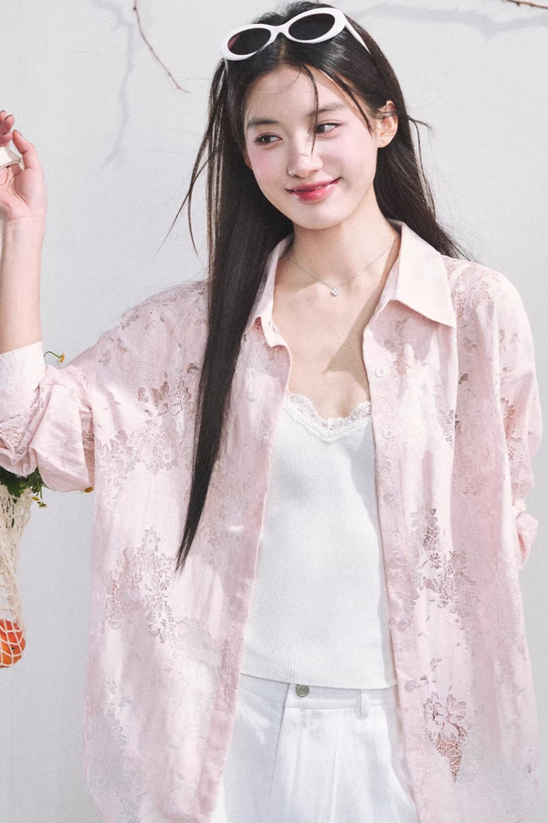 French Love Lace Shirt