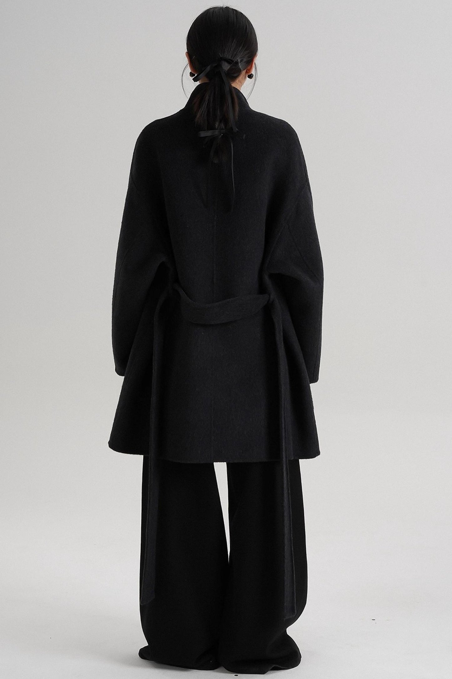 Cross-Body Wool Coat