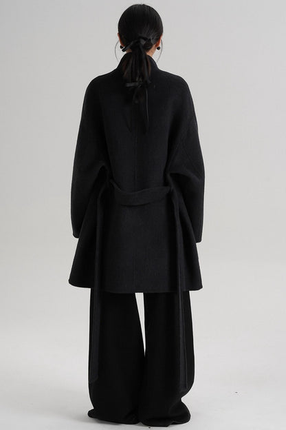 Cross-Body Wool Coat