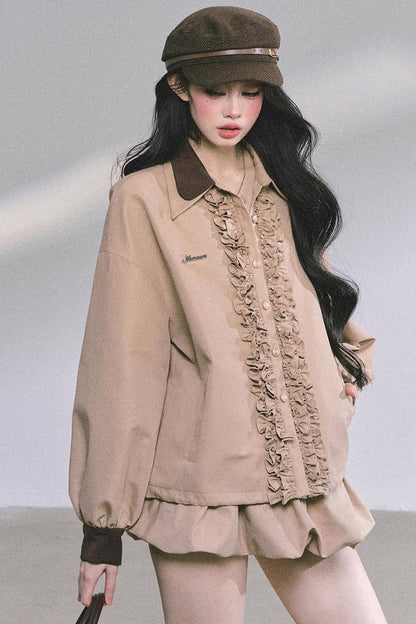 Autumn Two-Piece Jacket Skirt Set-Up