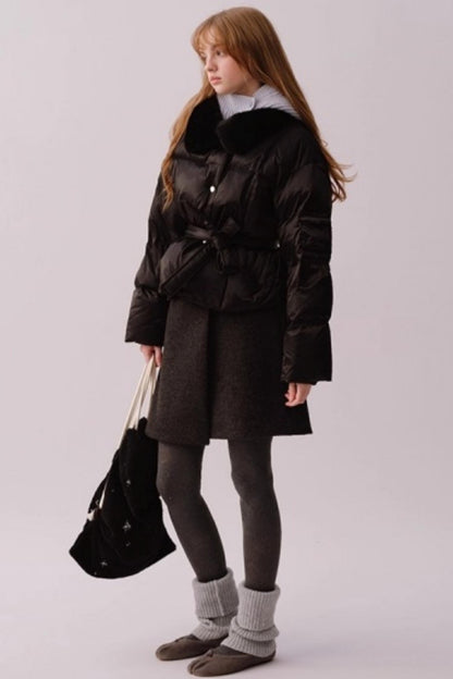 Heavy Woolen Patchwork Skirt