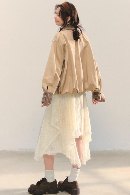 Patchwork Cocoon Jacket Set-Up