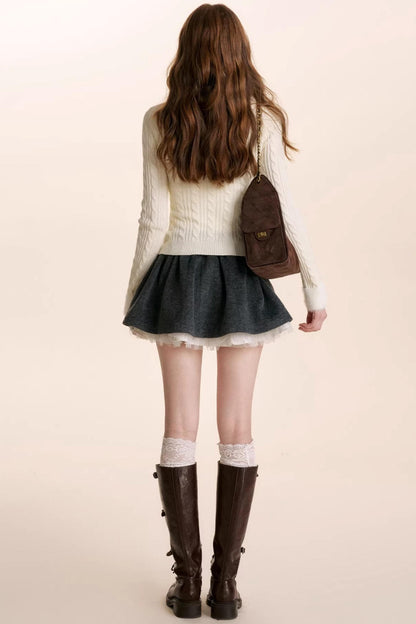 Cloud Soft Velvet Lapel Sweater