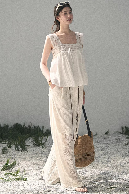 Summer Lace Transparent Blouse