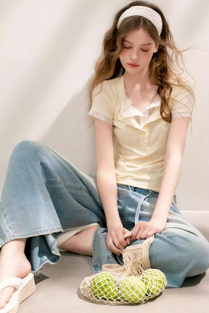 Green-Yellow Layered Tee