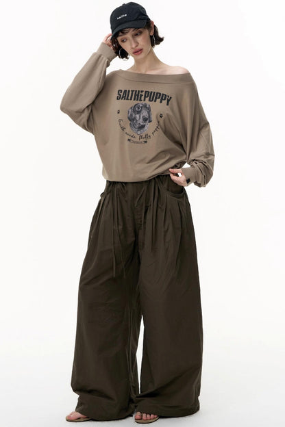 Puppy Print Long Sleeve T-shirt