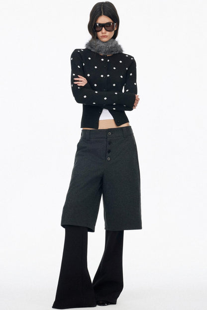 Layered Draped Bootcut Pants