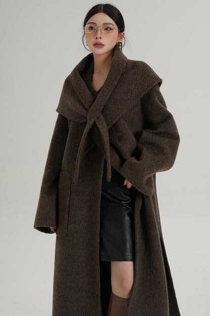 Woolen Elegance Long Jacket
