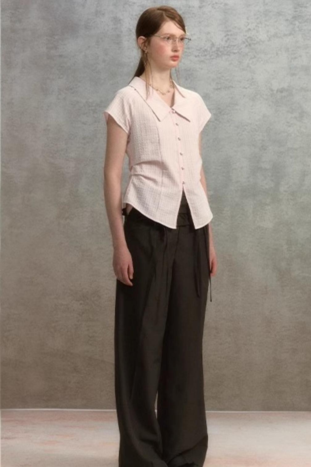 Chic Pink Striped Slim Fit Shirt