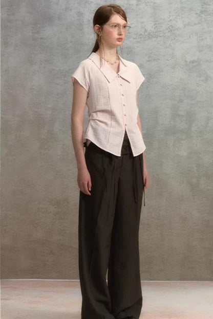 Chic Pink Striped Slim Fit Shirt