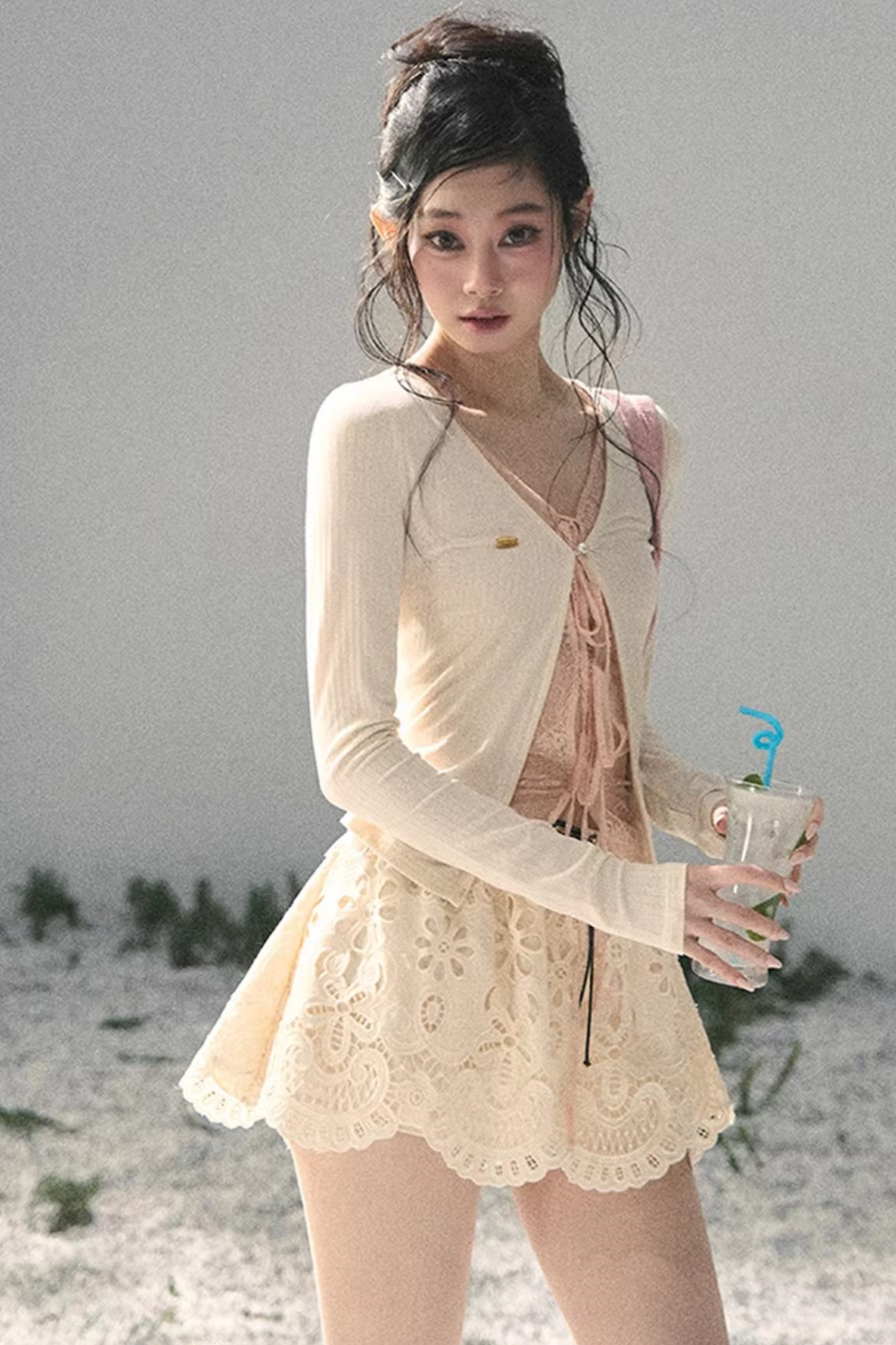 Lace Hollow-Out Top