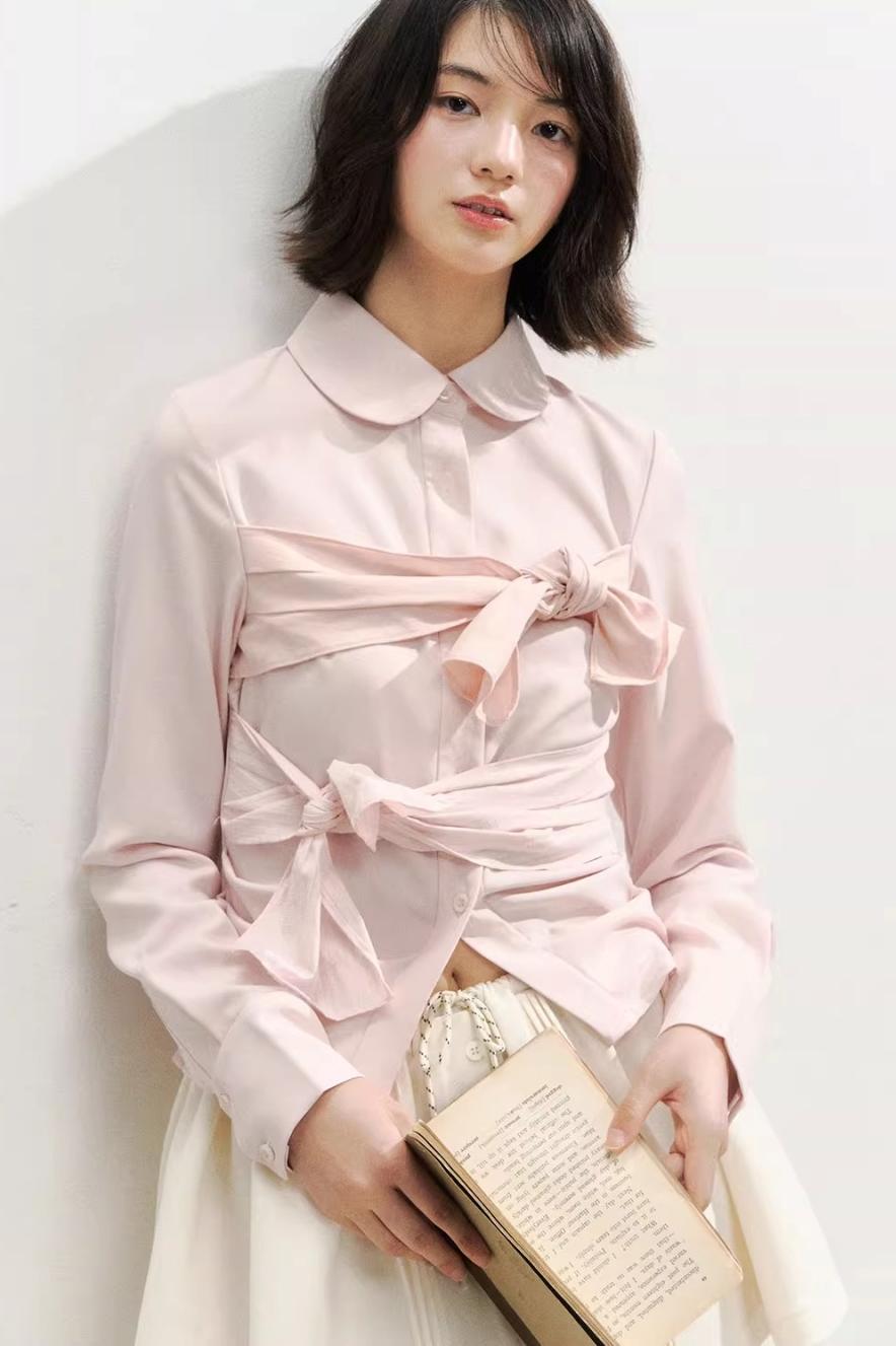 Butterfly Strap Long-Sleeved Shirt