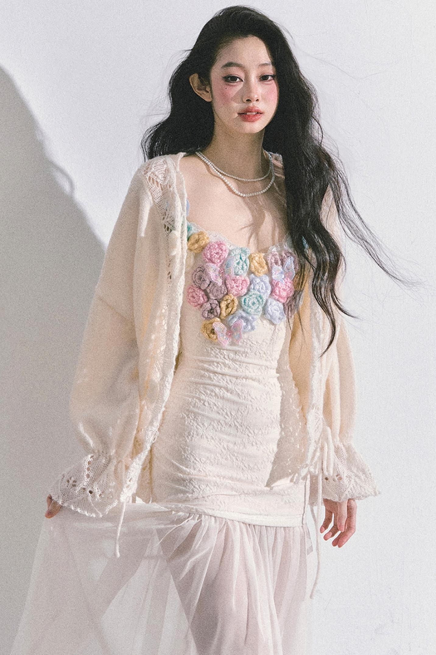 Autumn Floral Slip Dress Set-Up