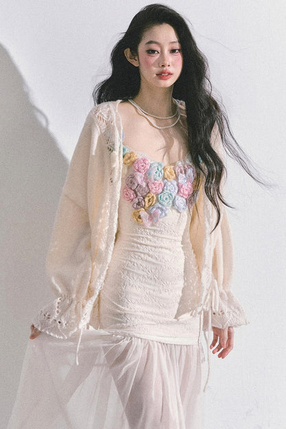 Autumn Floral Slip Dress Set-Up