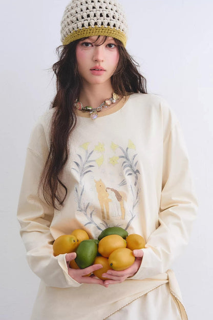 Pony Print Layered Top Set