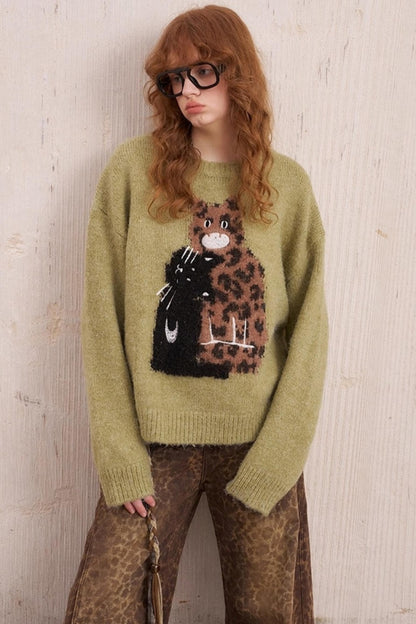 Leopard Crew Neck Sweater