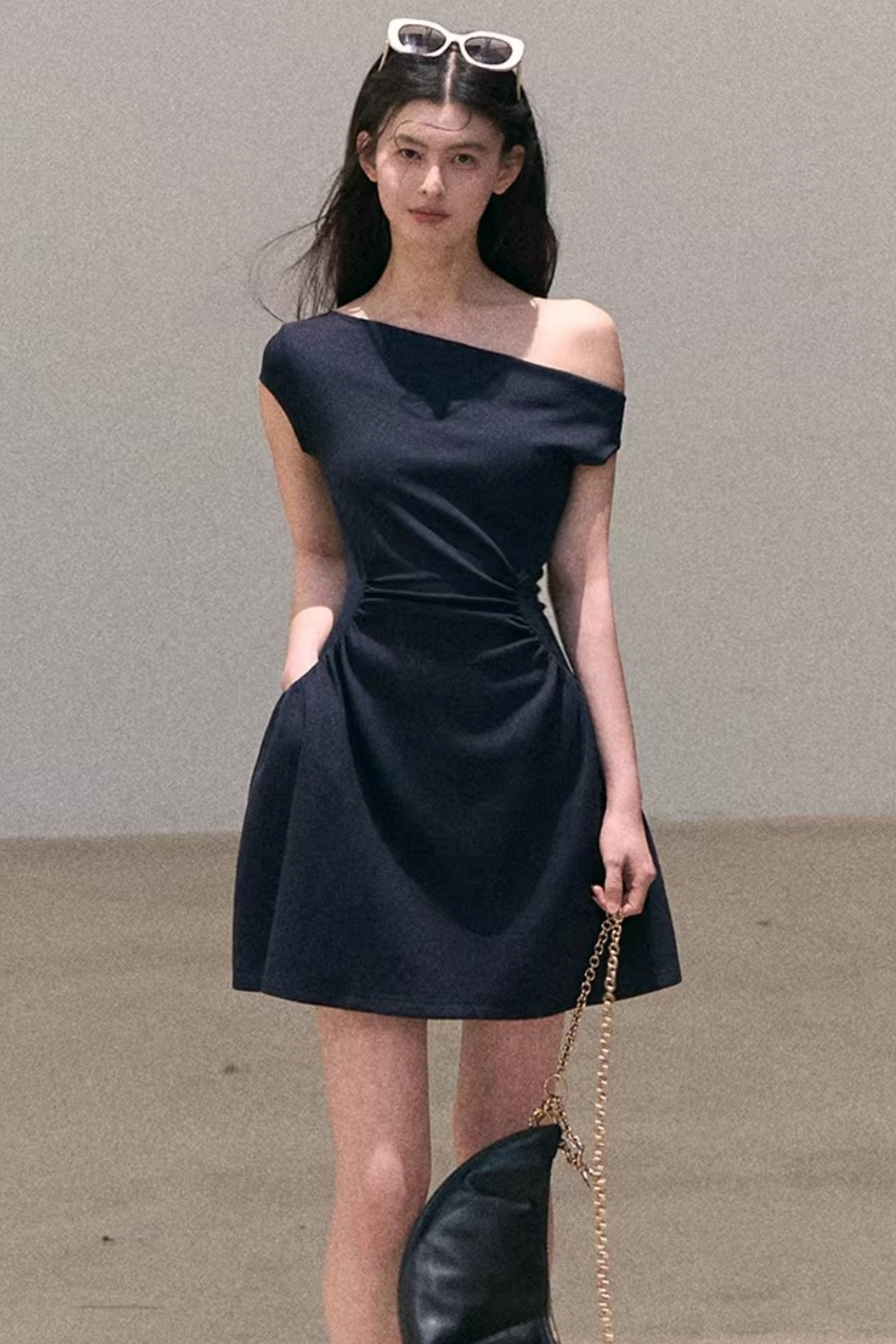 Lyocell Asymmetrical Lace Dress