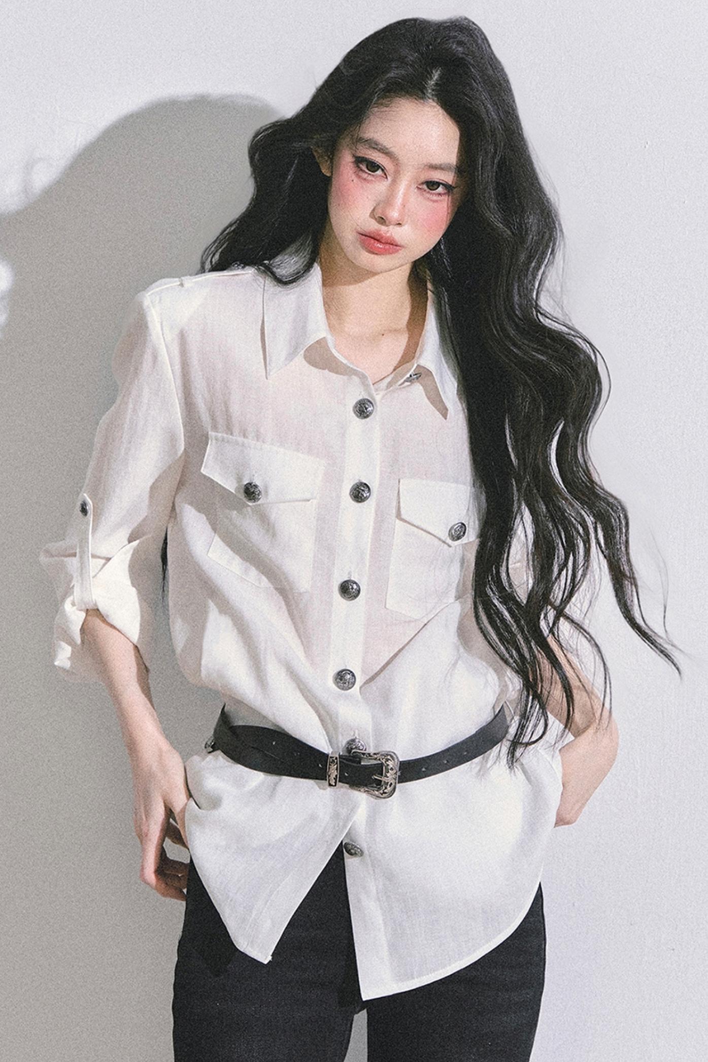 Autumn White Polo Shirt & Pants Set-Up