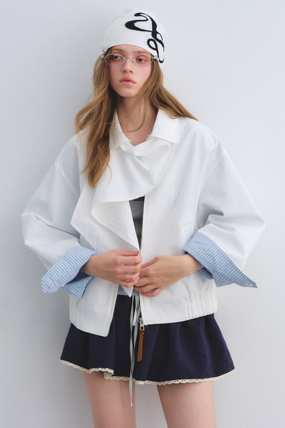 Detachable Shawl Collar Flight Jacket